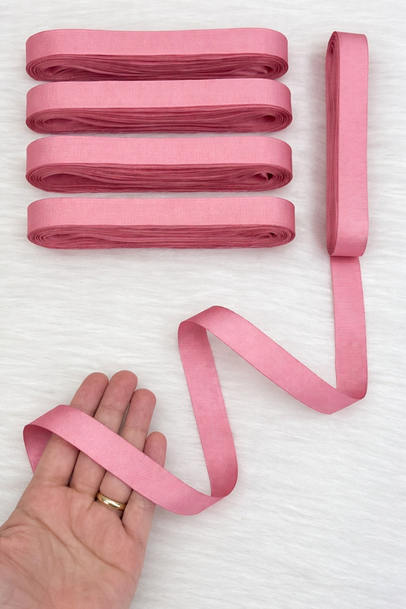 Gül Kurusu Grogren Kurdele 2Cm 10Mt, Bohça Çeyiz Düğün Parti Doğum Günü Hediye Paketleme Süsleme