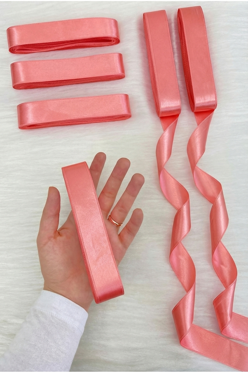 Gül Kurusu Saten Kurdele 3cm 10mt, Bohça Çeyiz Nikah Kına Sünnet Söz Doğum Günü Parti Hediye Süsleme