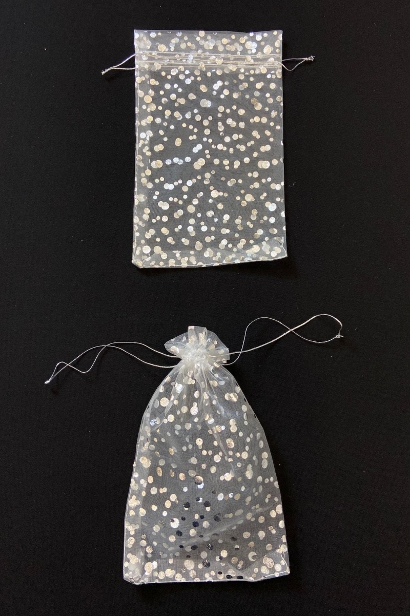 Gümüş Havlu Çorap Yazma Bohça Çeyiz Hediye Kesesi 20 Adet Ölçü 15x24cm