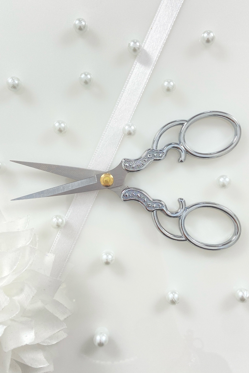 Gümüş Söz Nişan Makası, Kurdele Açılış Özel Gün Merasim Dikiş Nakış Makası