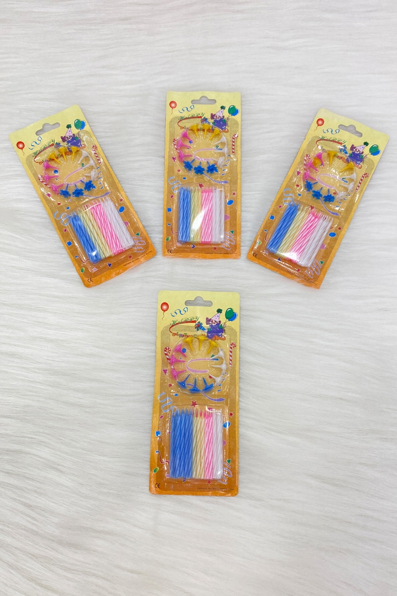 İnce Parti Mumu 24 Adet, Kına Gecesi Düğün Doğum Günü Özel Gün Bride Bekarlığa Veda Kutlama Pasta