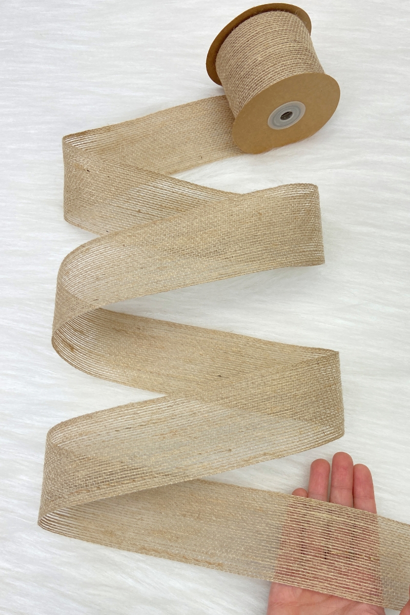 Jüt Hasır Kurdele 6 cm 10 mt, Gelin, Bohça, Nişan, Çeyiz, Hediye, Paketleme, Süsleme, Nikah