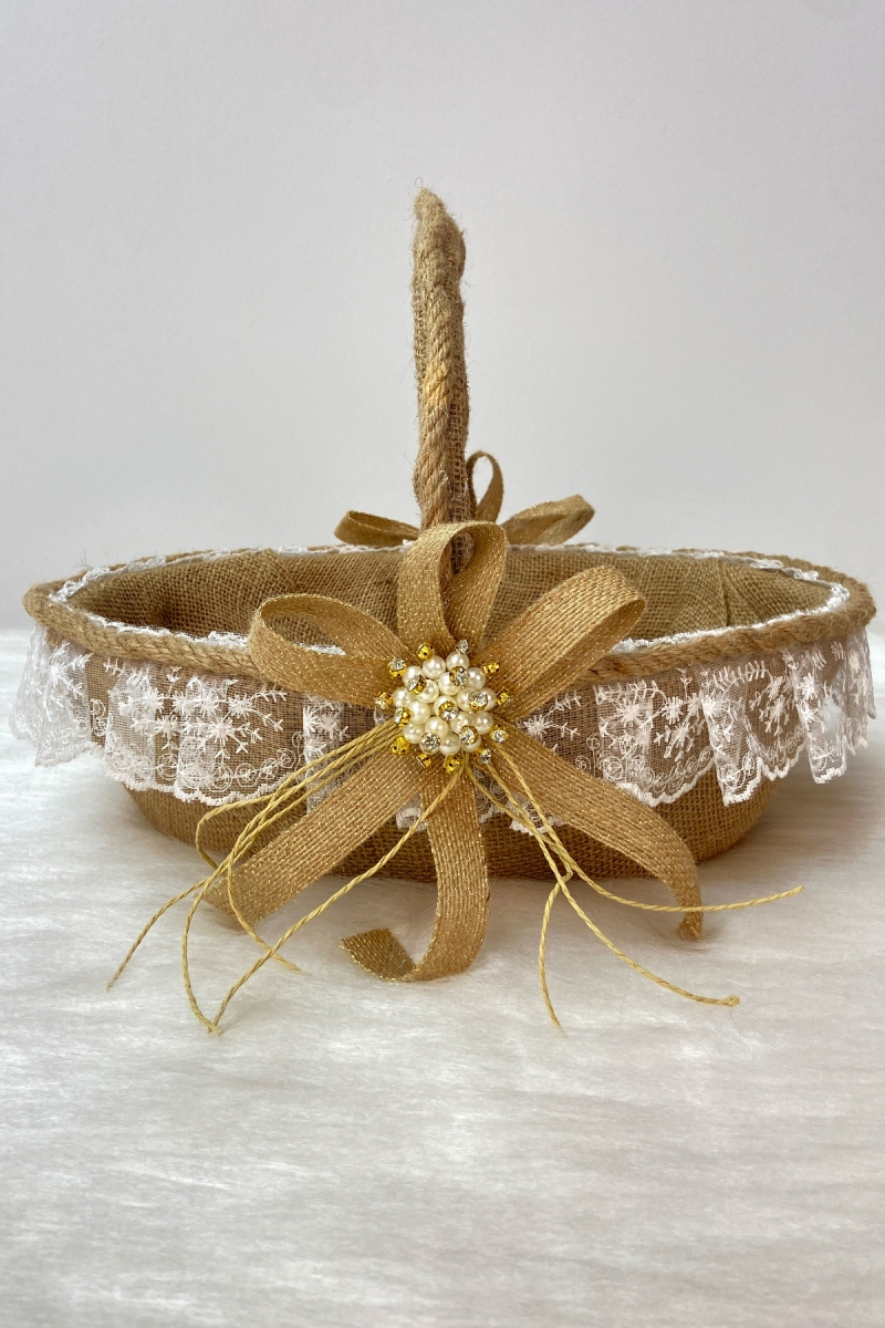 Jüt Kumaş Broşlu Model Kına Gecesi Gelin Sepeti, Nişan, Nikah, Düğün, Söz, Dekor