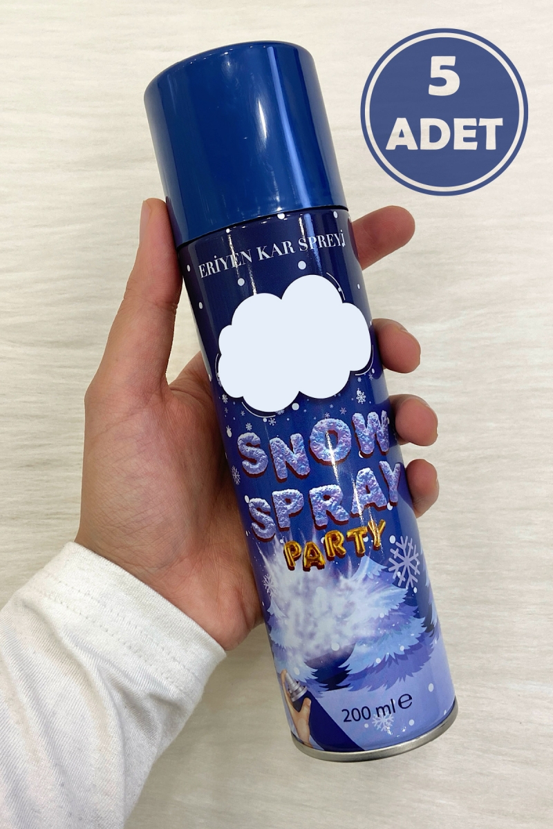 Kar Spreyi 5 Adet, Eriyen 200ml Büyük Boy, Düğün Kına Gecesi Bride Bekarlığa Veda Parti Şov Köpüğü