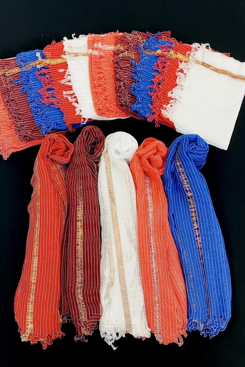 Karışık Renk Nedime Şalı, Gelin Arabası Konvoy Düğün Sünnet Havlu Süsü, Kına Hediyelik 20 Adet