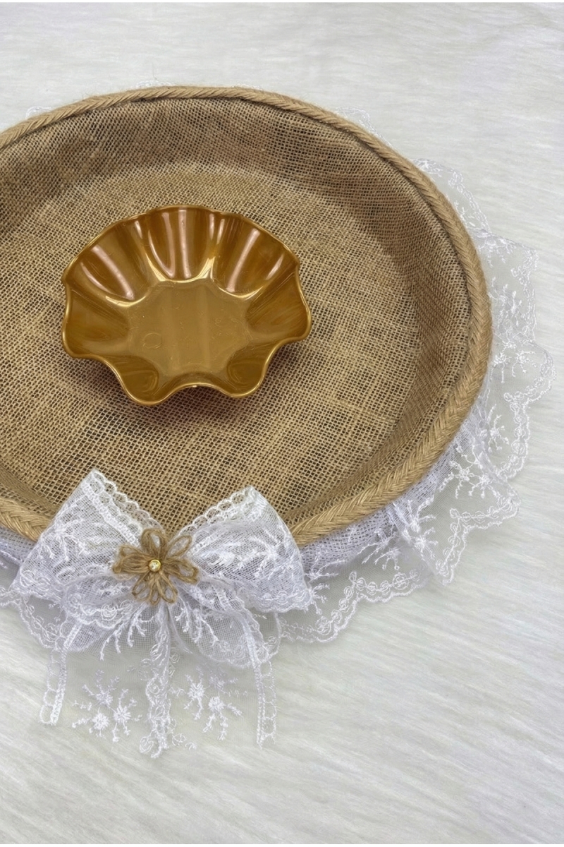 Kına Gecesi Tepsisi, Söz Nişan Nikah Düğün Bride Bekarlığa Veda Hediyelik Dekoratif Hasır Jüt