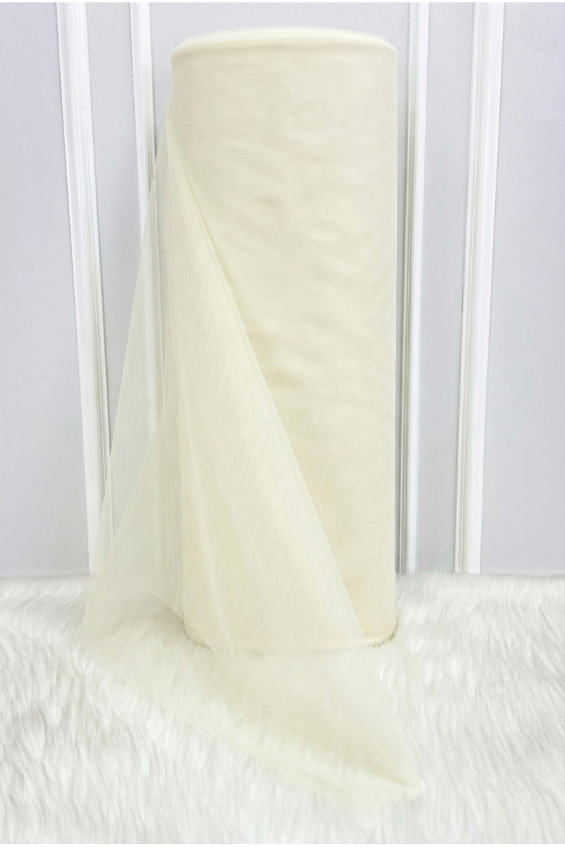 Kırık Beyaz Süsleme Tülü, Bohça Çeyiz Gelin Damat Söz Nişan Nikah Kapı Konvoy Valiz Hediye 100x300cm