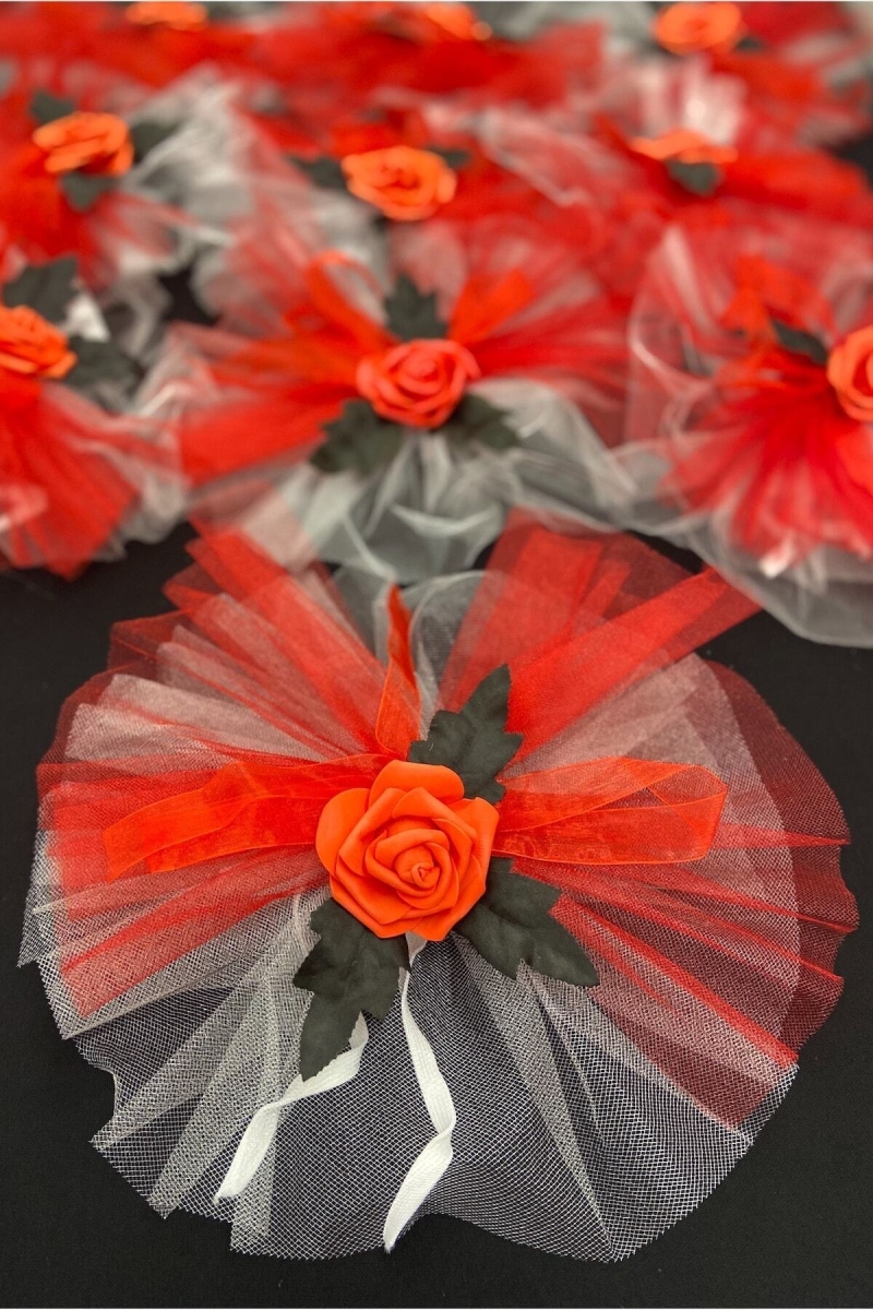 Kırmızı Gelin Bohça Süsü, Konvoy Arabası Damat Valiz Bavul Çeyiz Düğün Nişan Söz Sünnet Süs 1 Adet