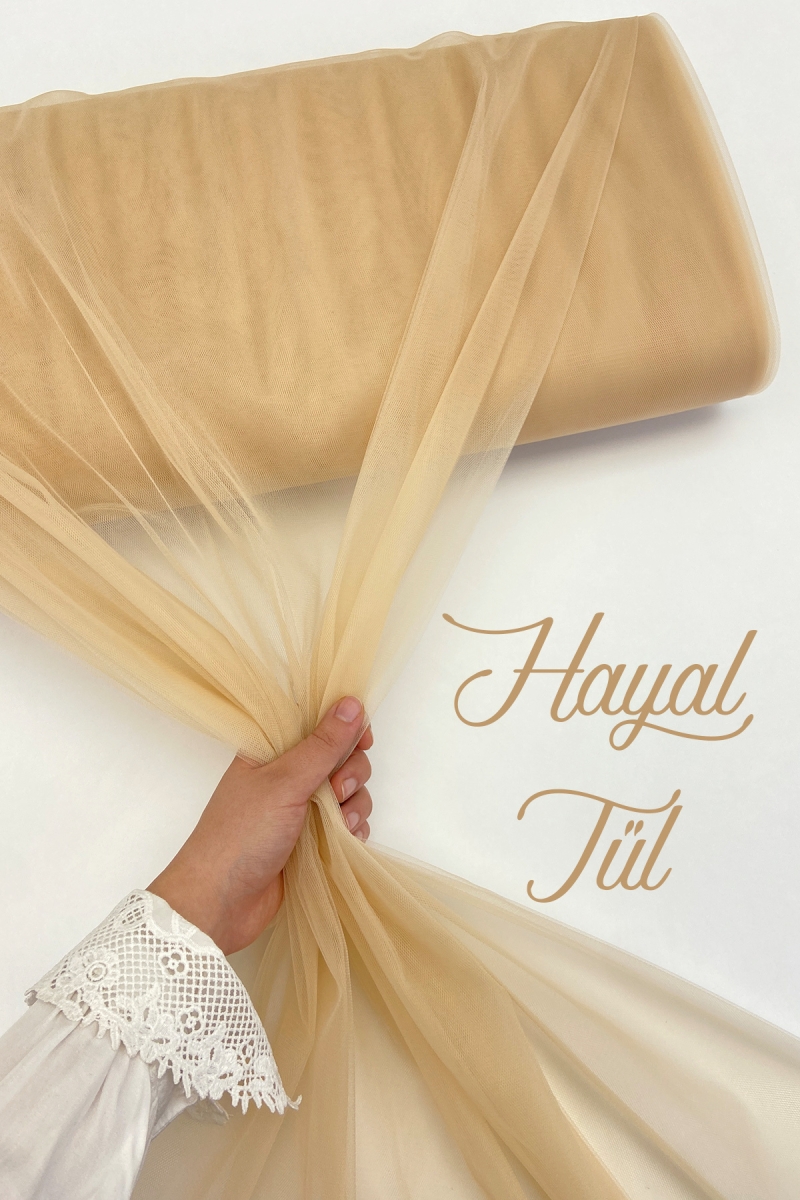 Kapiçino Hayal Tül, Nişan Çeyiz Bohça Kapı Doğum Günü Parti Süsleme, Gelin Abiye Türban 100x300cm