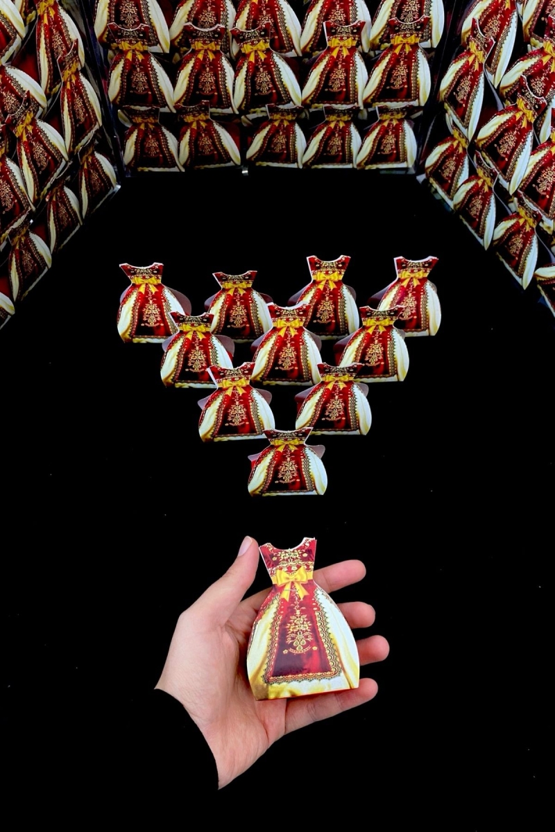 Kırmızı Kaftan Kına Dağıtmalık Hediyelik Kına 50 Adet