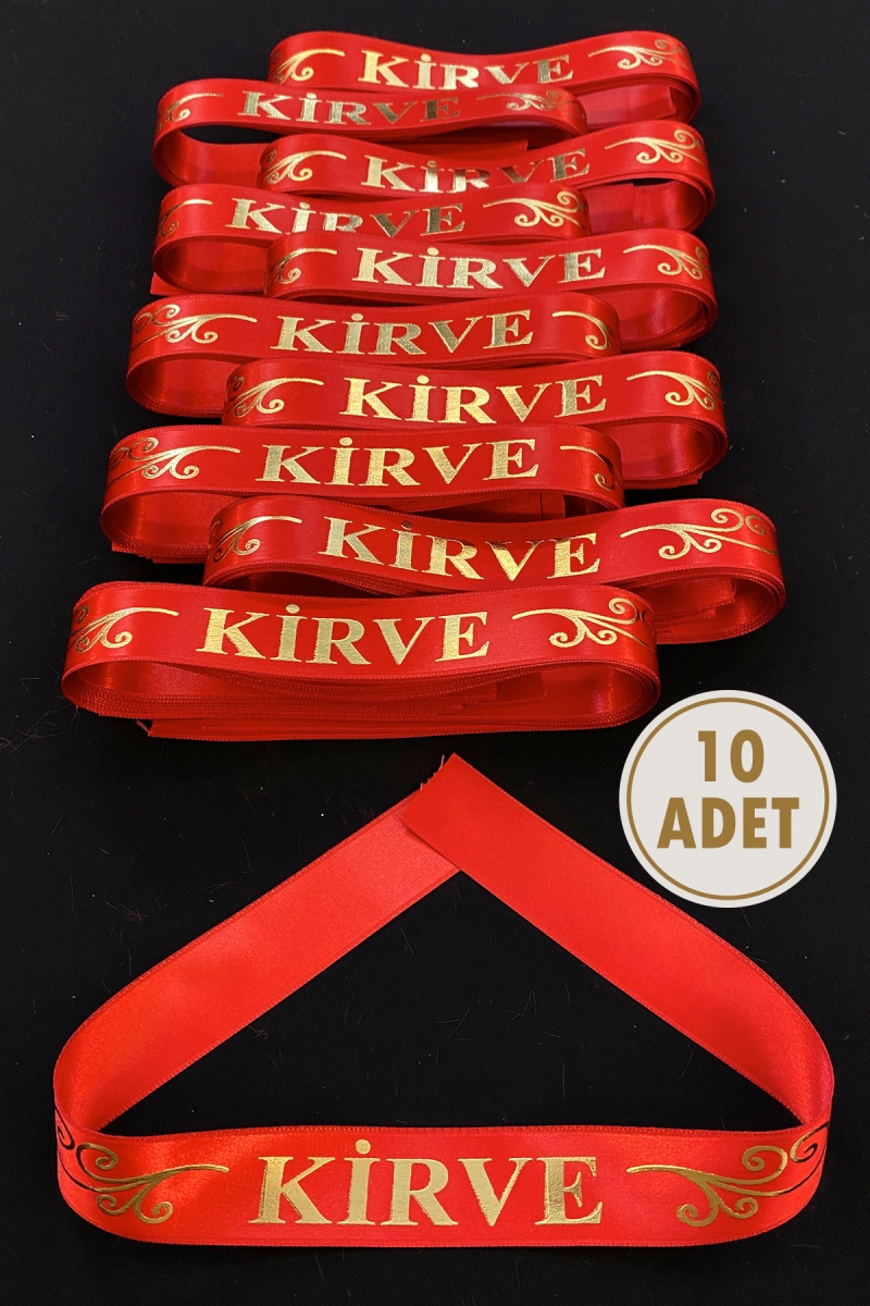 Kırmızı Kirve Kol Kurdele, 10 Adet Kolluk Bileklik Bant, Kına Gecesi Düğün Bride Sünnet Söz