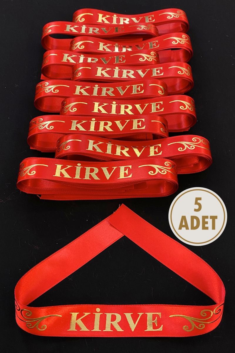Kırmızı Kirve Kol Kurdele, 5 Adet Kolluk Bileklik Bant, Kına Gecesi Düğün Bride Kirve Söz