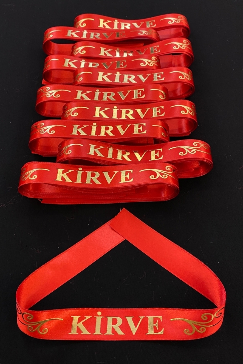 Kırmızı Kirve Kol Kurdele Bileklik Bant, Sünnet Kına Gecesi Düğün Bride Bekarlığa Veda Söz, 1 Adet