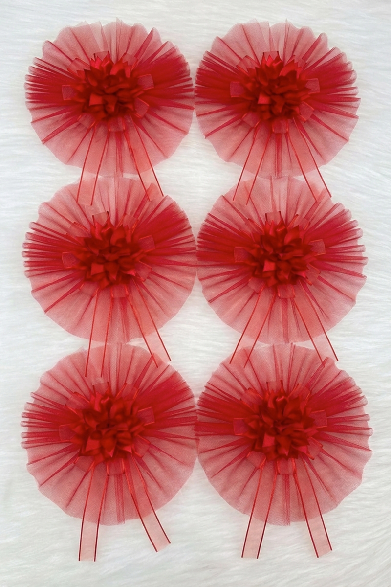 5 Adet Kırmızı Konvoy Süsü, Gelin Damat Bohça Çeyiz Valiz Düğün Nişan Gelin Arabası Sünnet Kına