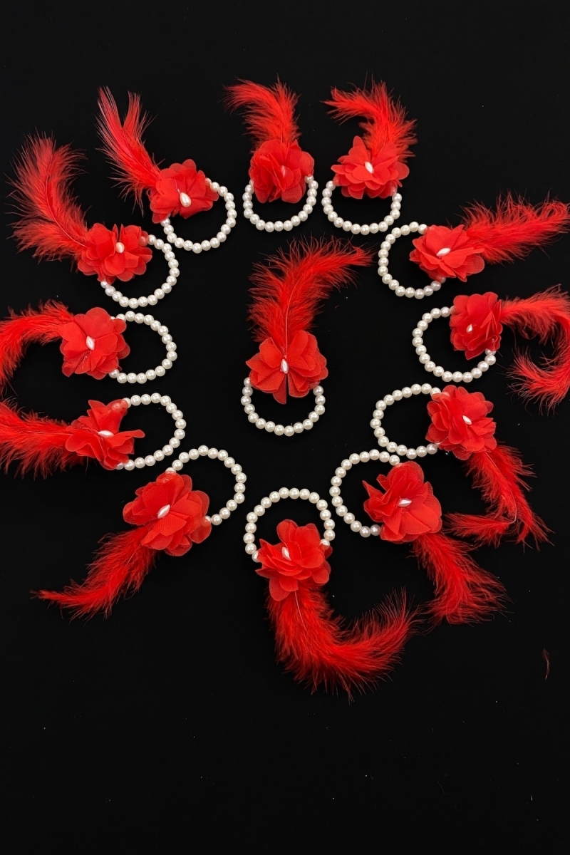 Kırmızı Nedime Bilekliği, Bride To Be, Bekarlığa Veda Partisi, Düğün, Kına Gecesi Bileklik 10 Adet