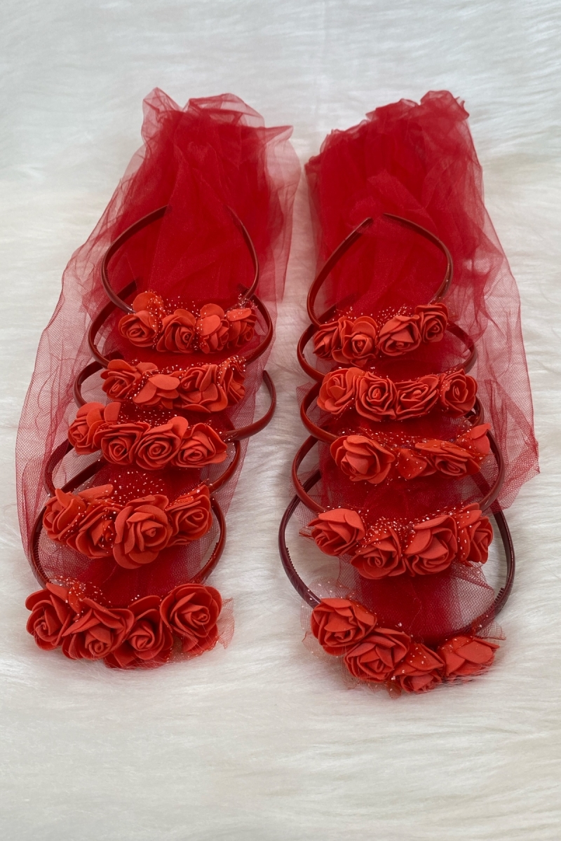 Kırmızı Nedime Taç, Gelin Kına Gecesi Düğün Bride Bekarlığa Veda Partisi Sünnet Tacı 10 Adet