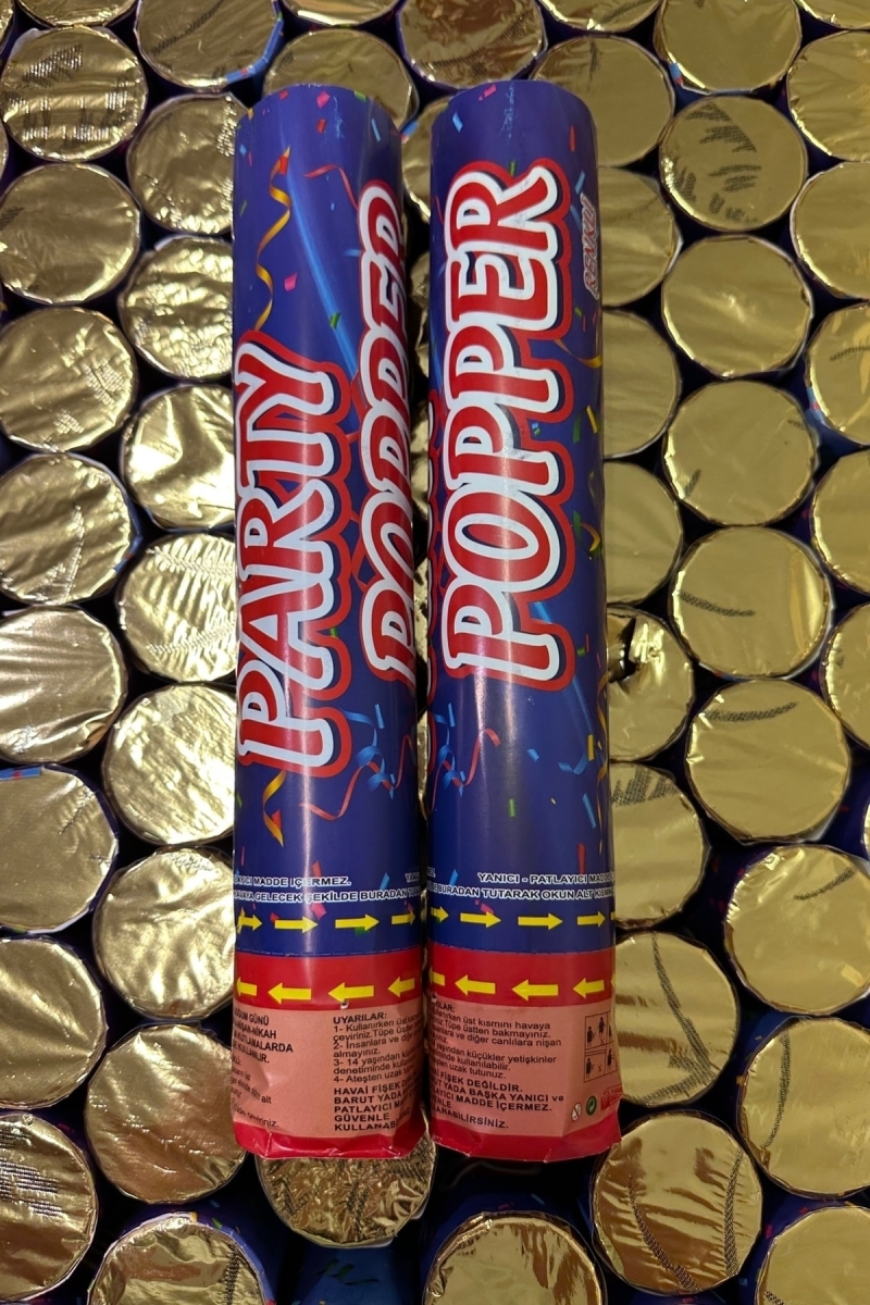 Konfeti 30cm, Özel Günler Için Şerit Atan Klasik Karnaval Konfeti 1 Adet