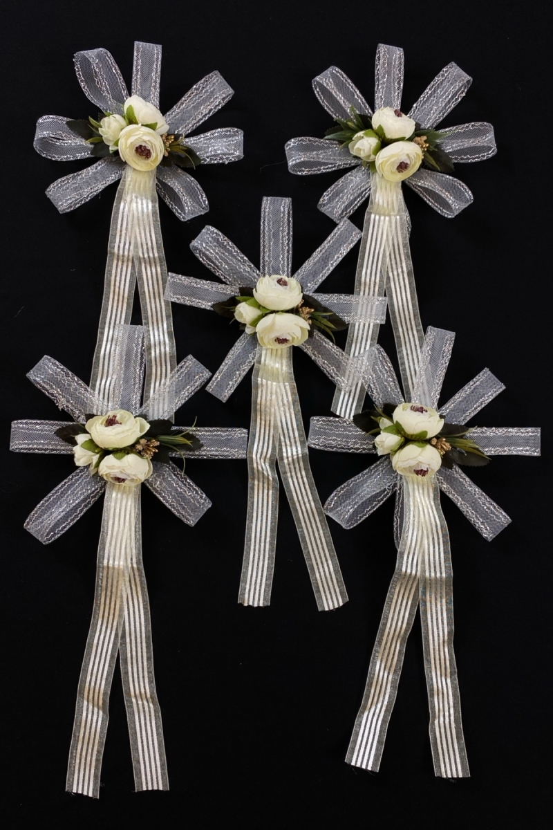 Krem Bohça Süsü, Çeyiz Gelin Damat Düğün Nikah Nişan Valiz Bavul Sünnet Konvoy Kına Süsü 5 Adet