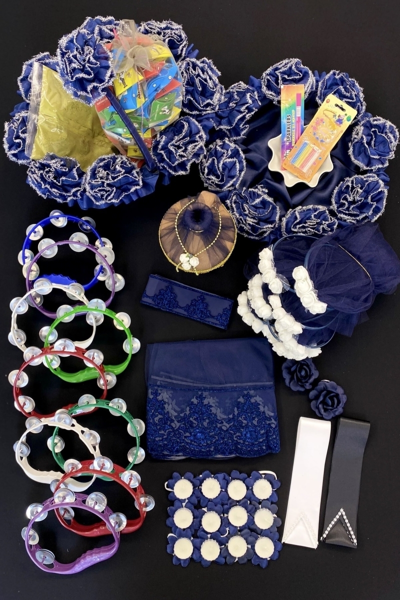 Lacivert 174 Parça Lüks Kına Gecesi Malzemeleri Seti