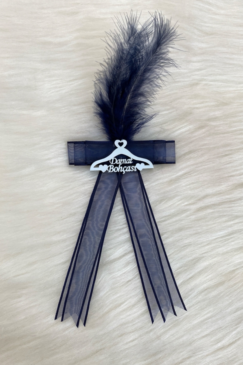 Lacivert Damat Bohça Süsü, Gelin Çeyiz Valiz Bavul Düğün Nişan Konvoy Gelin Arabası Kına Süsü 1 Adet