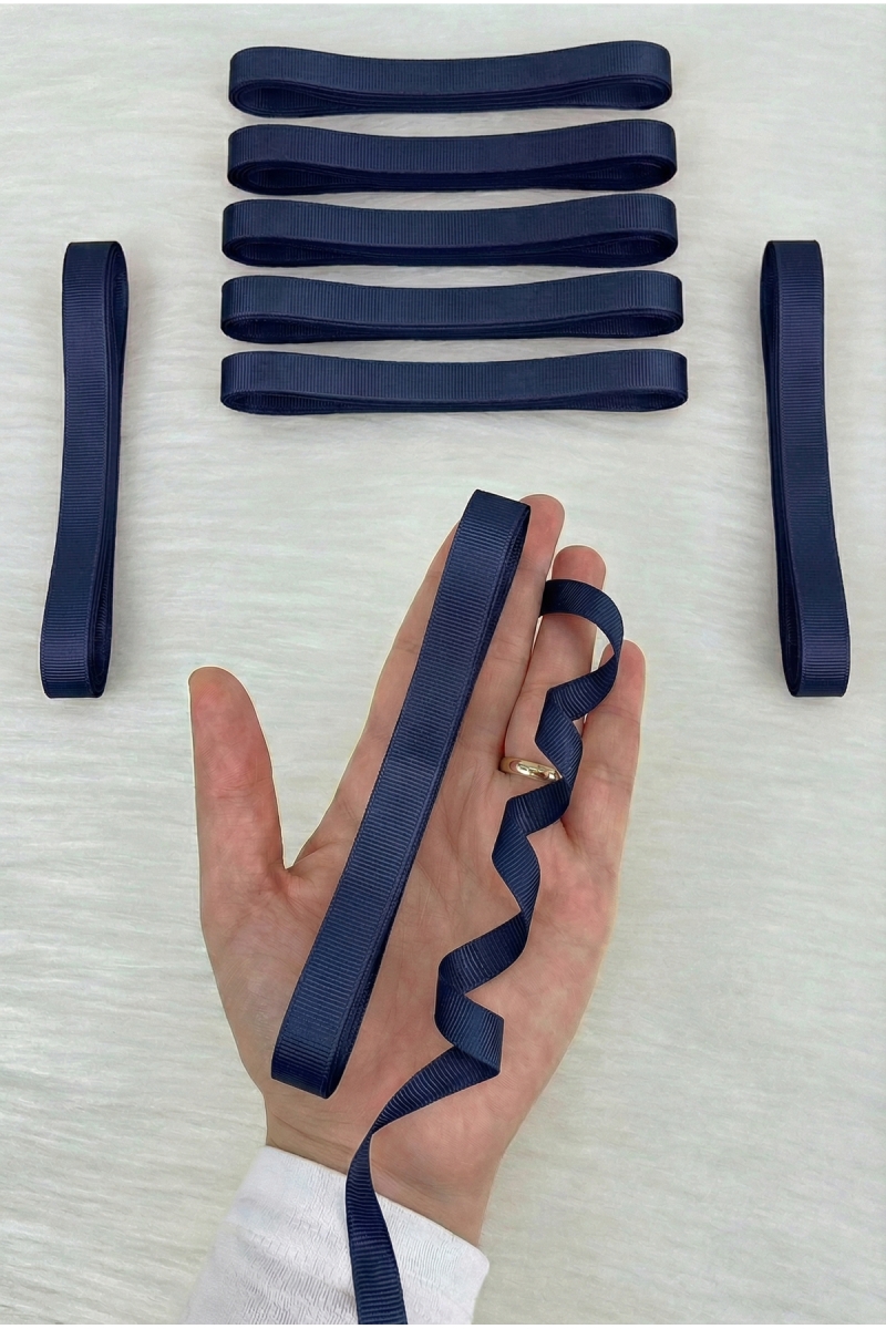 Lacivert Grogren Kurdele 1 Cm 10 Metre, Bohça Çeyiz Nişan Nikah Özel Gün Hediye Paketleme Süsleme