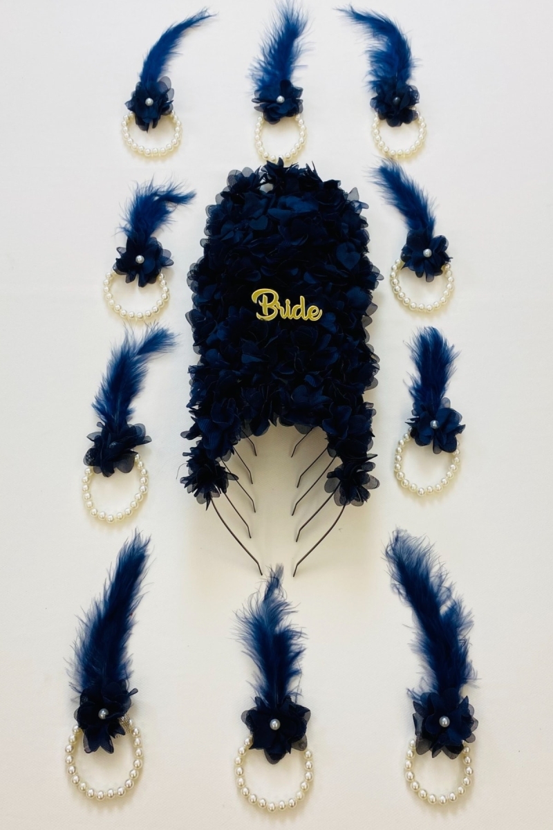 Lacivert Nedime Bilekliği Ve Nedime Taçı(metal), Kına Gecesi, Bekarlığa Veda Partisi, Bride To Be
