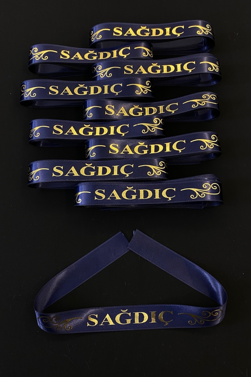 Lacivert Sağdıç Kurdelesi, Kol Kurdele, Kolluk, 1 Adet