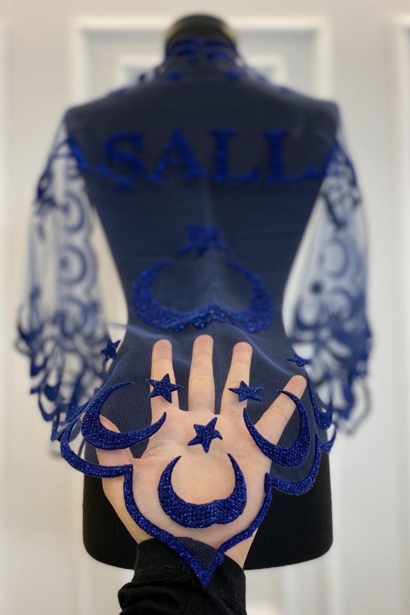 Lacivert Simli Sünnet Örtüsü, Sünnet Malzemeleri, Sünnet Kınası, Sünnet Düğünü