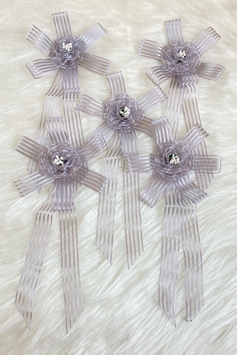 Lila Bohça Süsü, Gelin Damat Çeyiz Düğün Nişan Konvoy Gelin Arabası Sünnet Kına Süsü 5 Adet