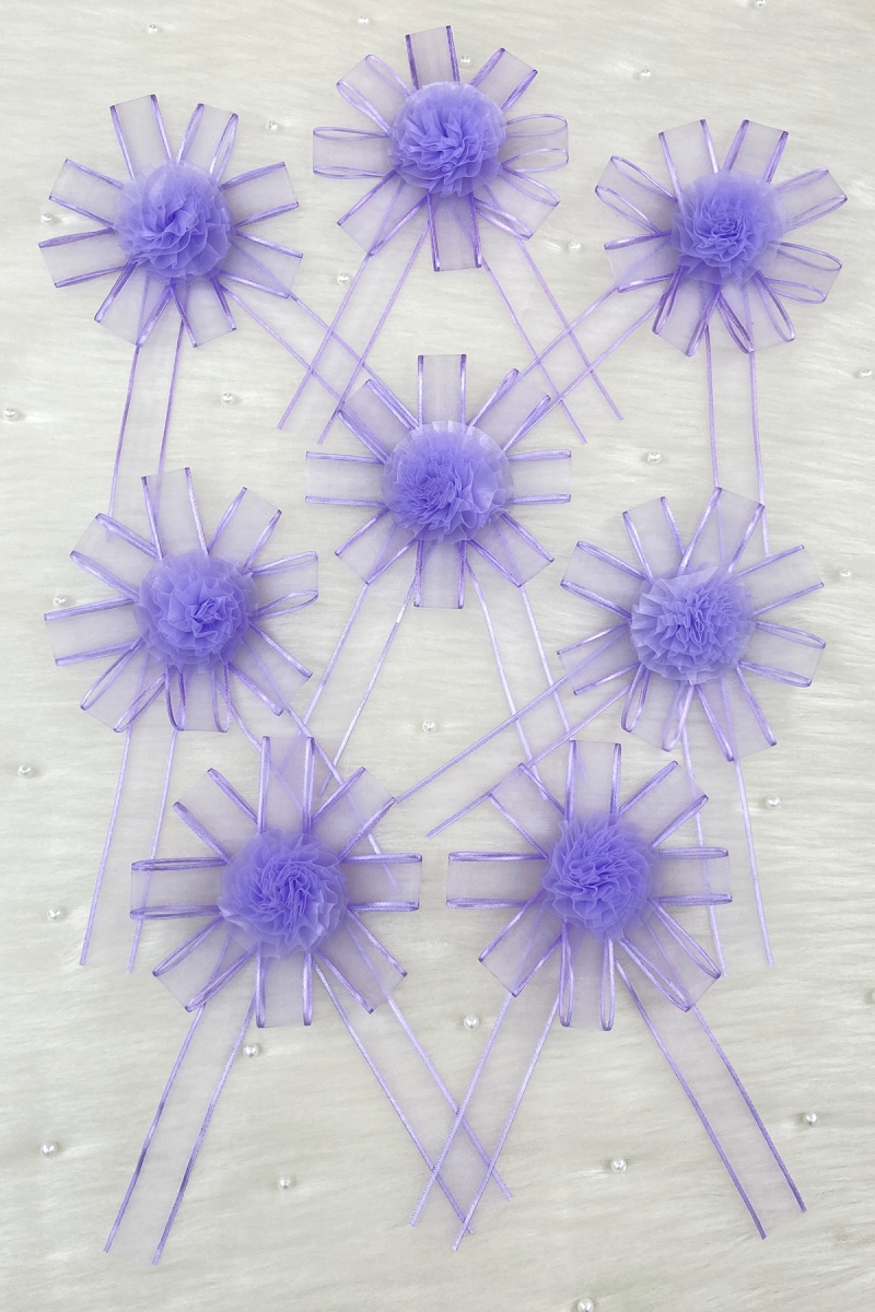 Lila Bohça Süsü, Gelin Damat Çeyiz Düğün Nişan Konvoy Gelin Arabası Sünnet Kına Süsü 5 Adet