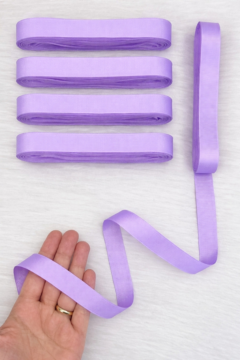 Lila Grogren Kurdele 2 Cm 10 Mt, Bohça Çeyiz Düğün Nikah Söz Doğum Günü Hediye Paketleme Süsleme