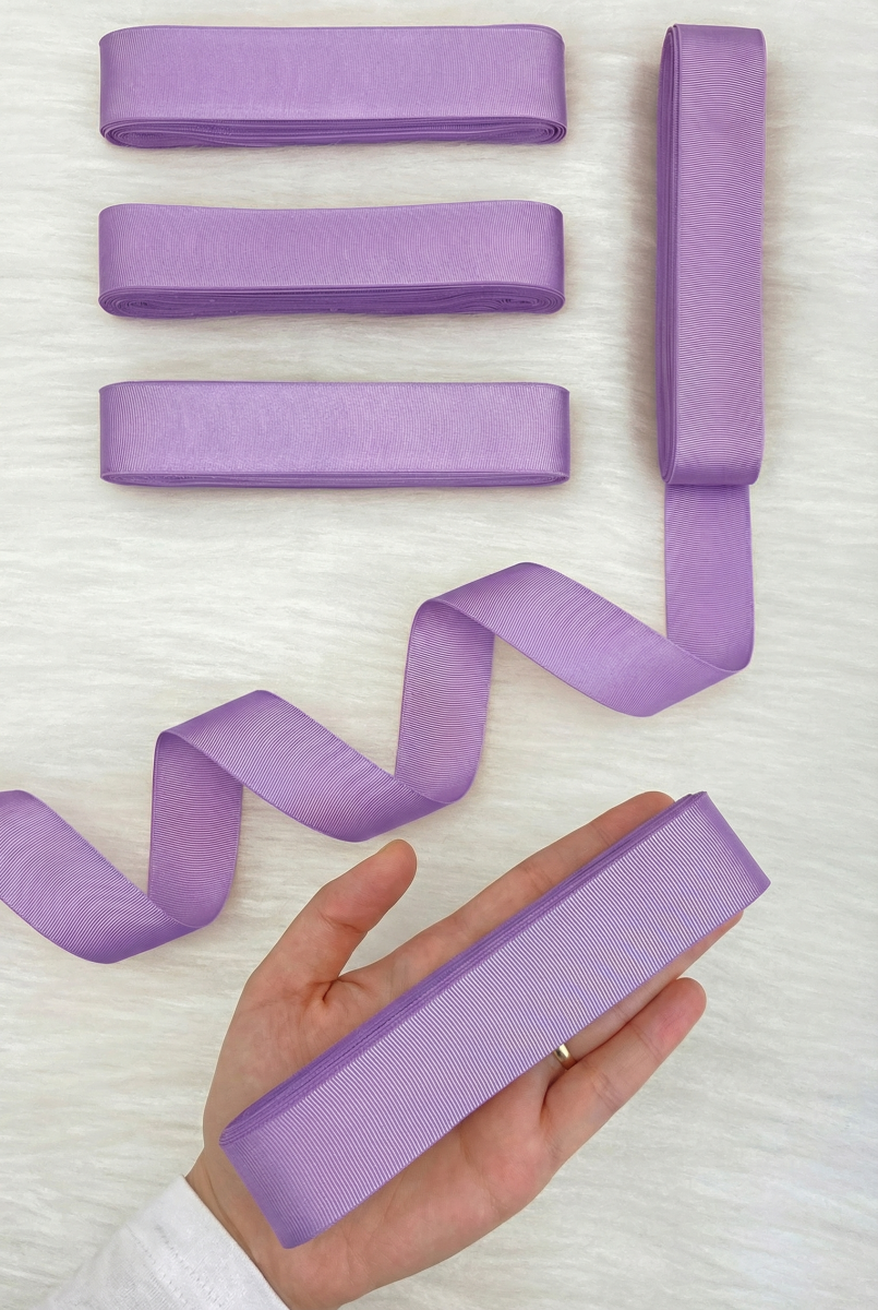 Lila Grogren Kurdele 3 Cm 10 Mt, Bohça Çeyiz Düğün Sünnet Doğum Günü Hediye Paketleme Süsleme