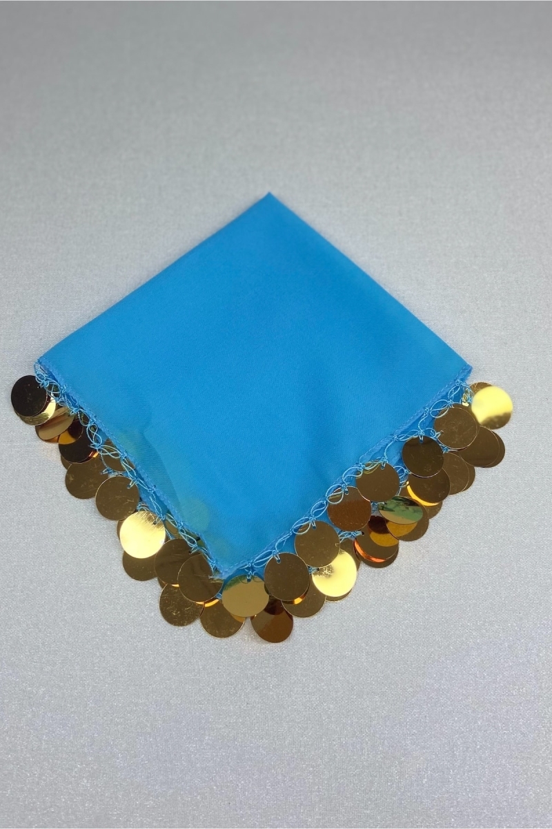 Mavi Gold Lüks Şifon Halay Mendili 1 Adet