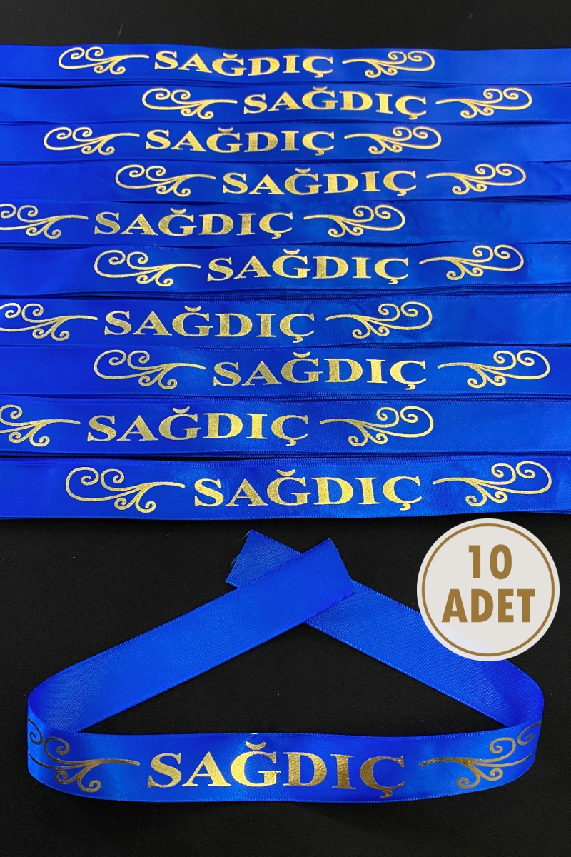 Mavi Sağdıç Kol Kurdele, 10 Adet Kolluk Bileklik Bant, Kına Gecesi Düğün Bride Bekarlığa Veda Söz