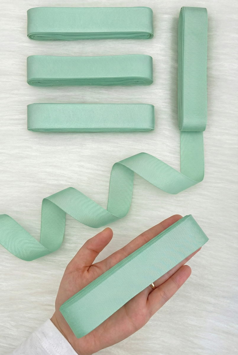 Mint Yeşili Grogren Kurdele 3 Cm 10 Mt, Bohça Çeyiz Düğün Sünnet Doğum Günü Hediye Paketleme Süsleme