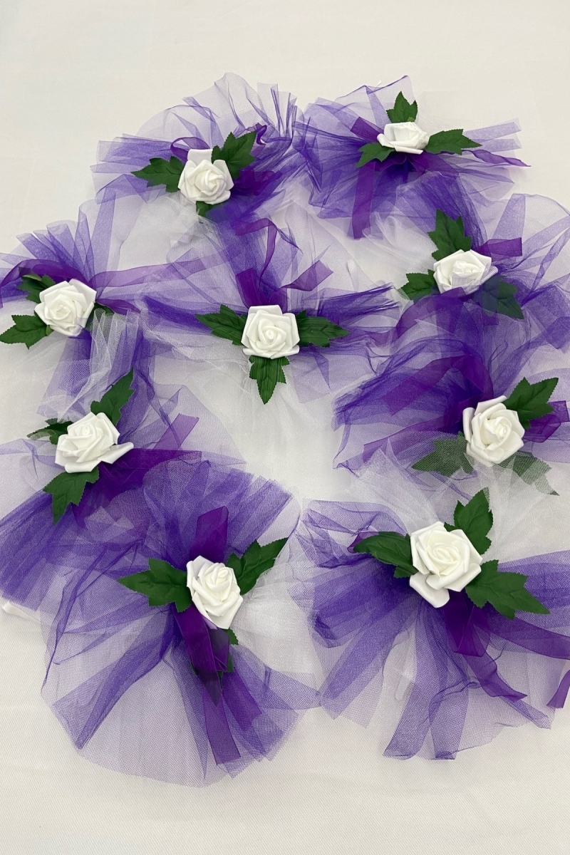 Mor Gelin Damat Bohça Konvoy Süsü 10 Adet