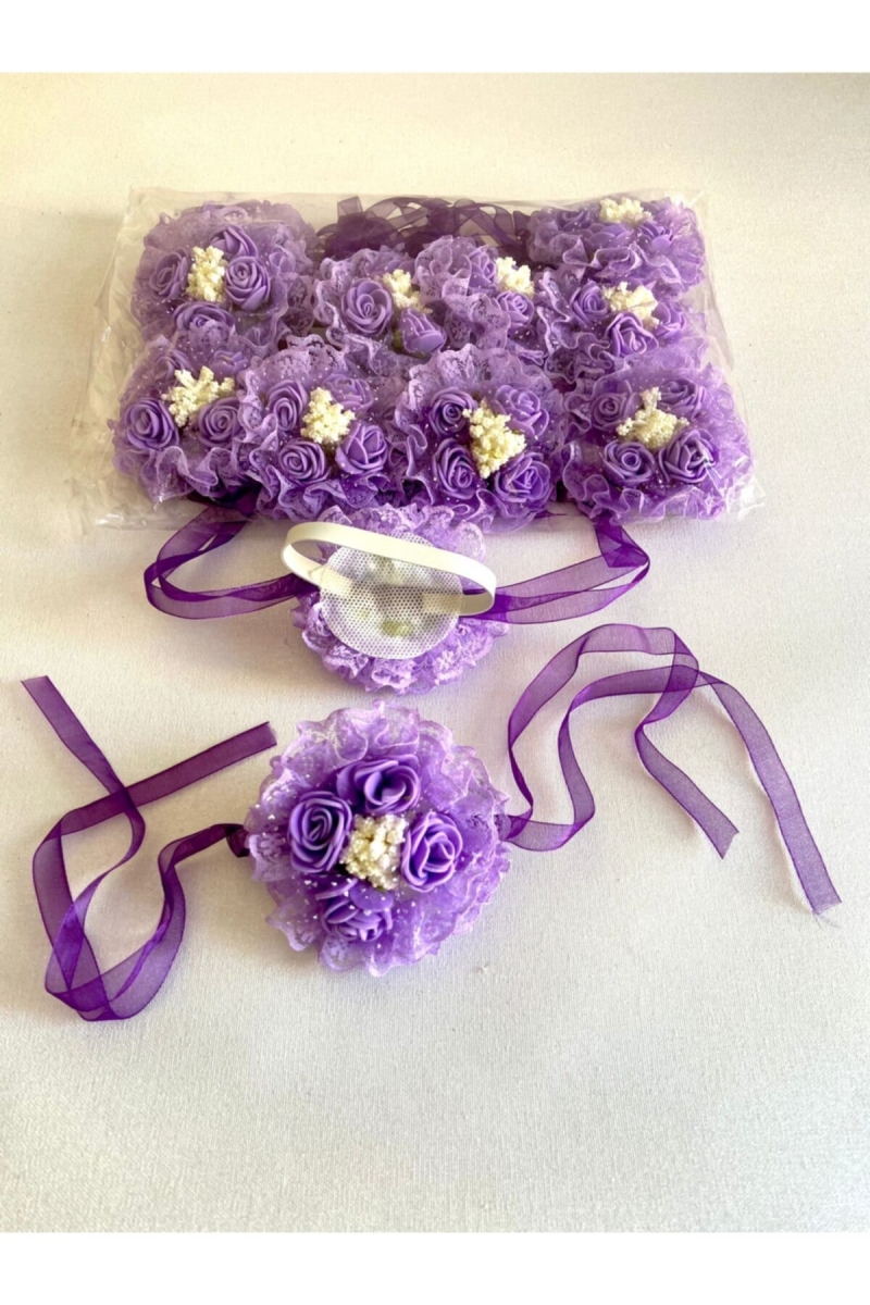 Mor Nedime Bileklik 12 Adet