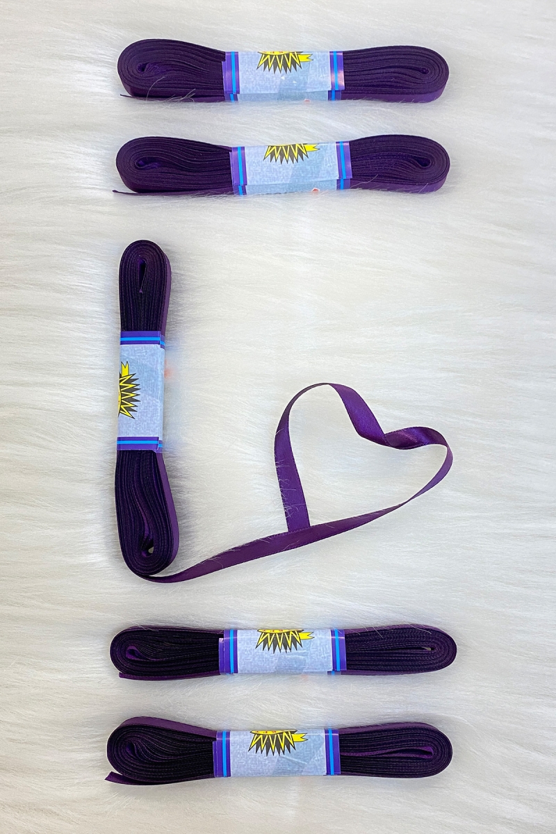 Mor Saten Kurdele 1 Cm 10 Metre, Bohça Çeyiz Özel Gün Hediye Süsleme Kurdelesi