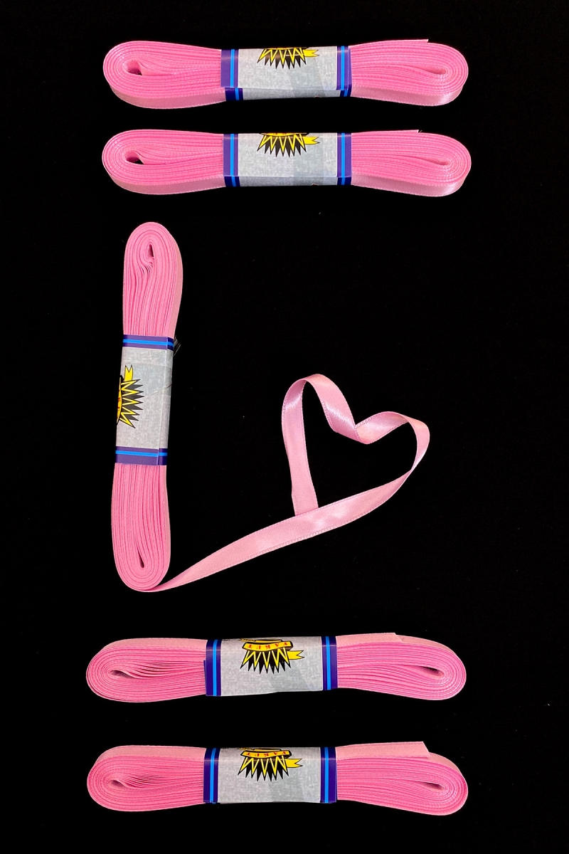 Pembe Saten Kurdele 1 Cm 10 Metre, Bohça Çeyiz Özel Gün Hediye Süsleme Kurdelesi