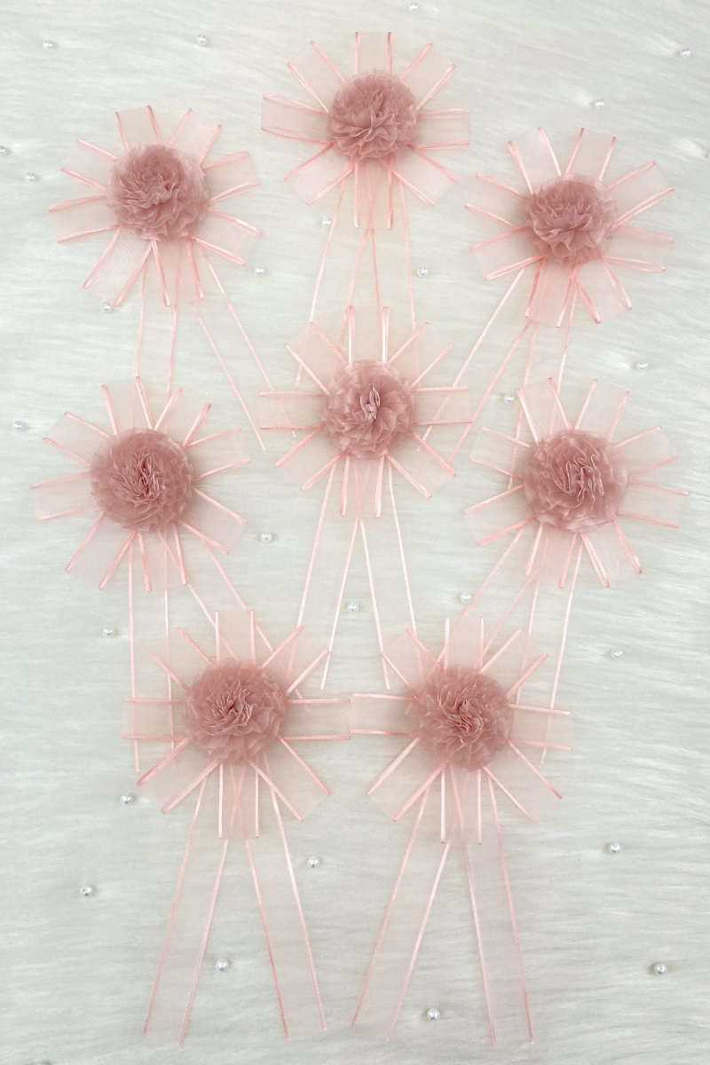 Pudra Bohça Süsü, Gelin Damat Çeyiz Düğün Nişan Konvoy Gelin Arabası Sünnet Kına Süsü 5 Adet