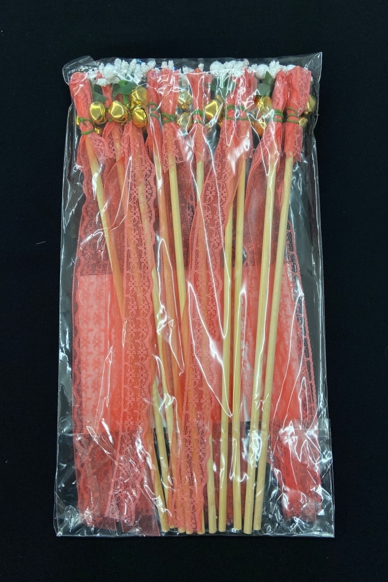 Pudra Çubuk Nedime Zili Tefi Kurdele Cipso Süslemeli 10 Adet