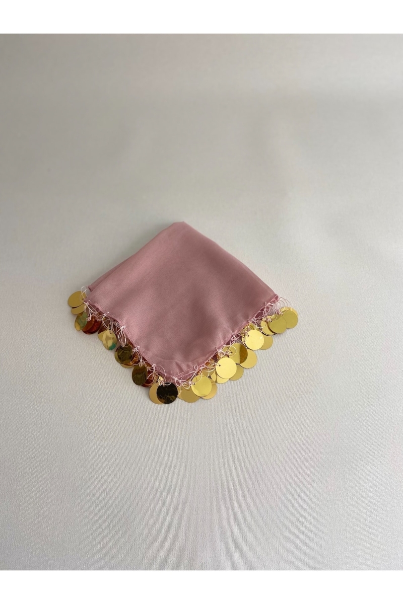 Pudra Gold Şifon Gelin Nedime Halay Mendil 5 Adet Kına Gecesi Malzemesi