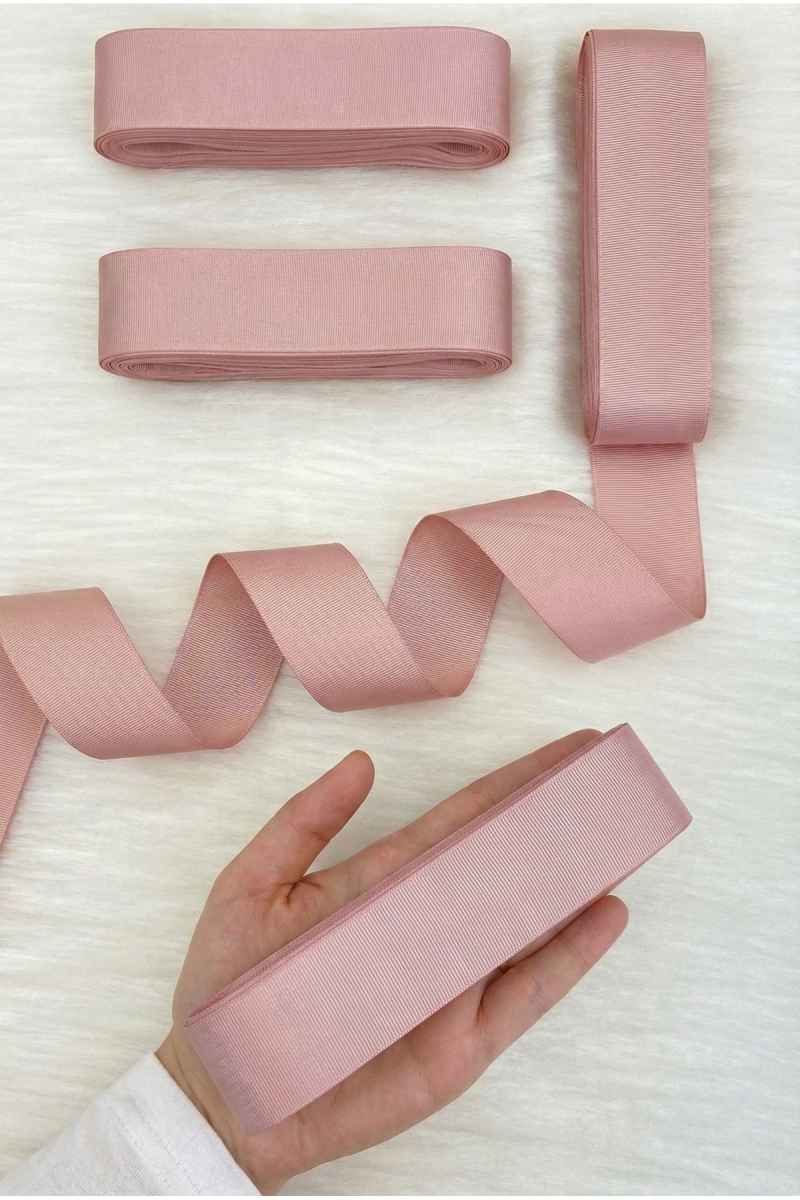 Pudra Grogren Kurdele 4 Cm 10 Mt, Bohça Çeyiz Düğün Nişan Doğum Günü Hediye Paketleme Süsleme