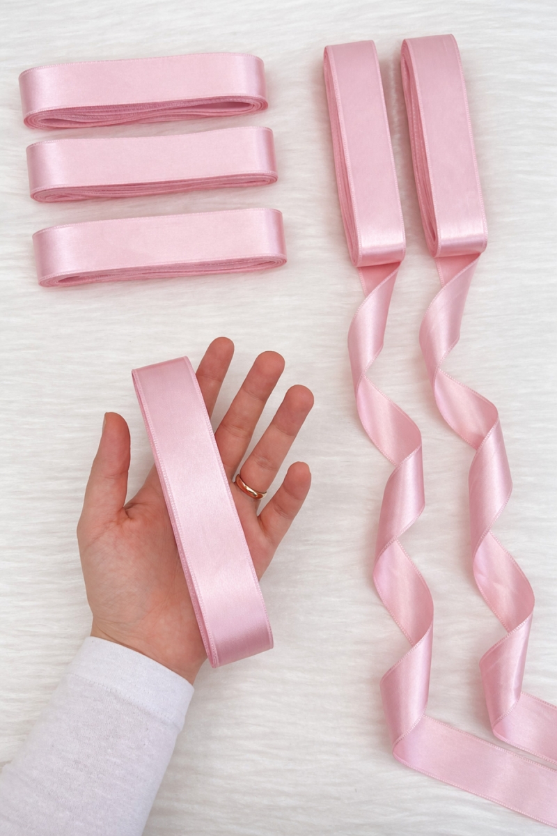 Pudra Saten Kurdele 3 Cm 10 Mt, Bohça Çeyiz Nikah Kına Sünnet Söz Doğum Günü Parti Hediye Süsleme