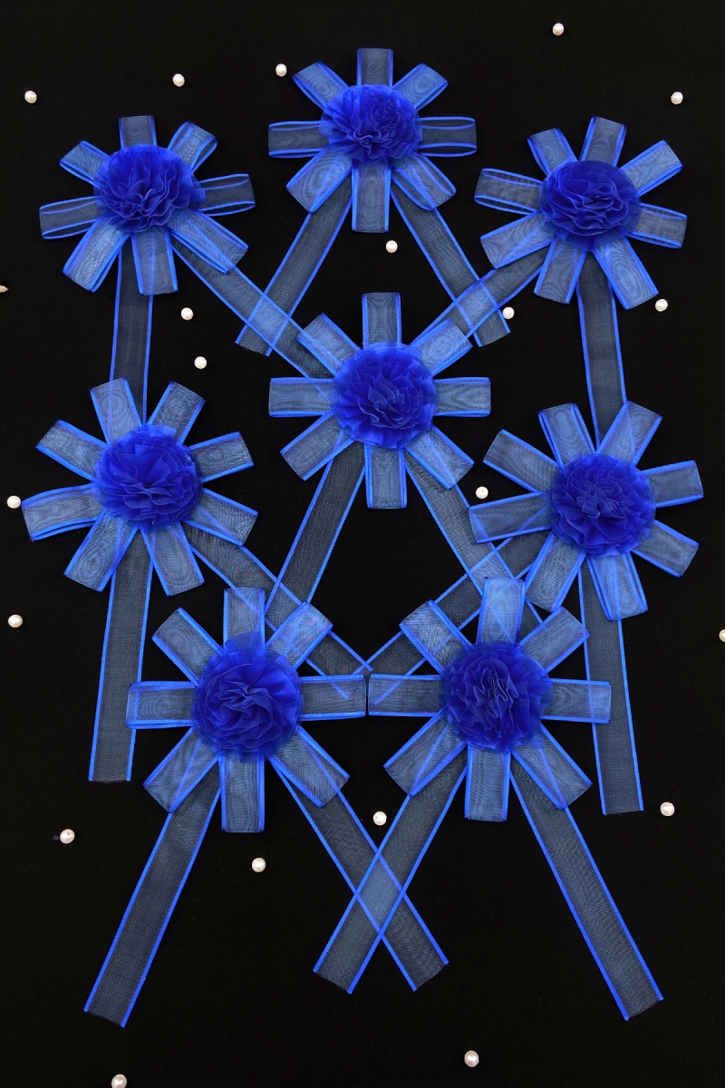 Saks Mavi Bohça Süsü, Gelin Damat Çeyiz Düğün Nişan Konvoy Gelin Arabası Sünnet Kına Süsü 1 Adet