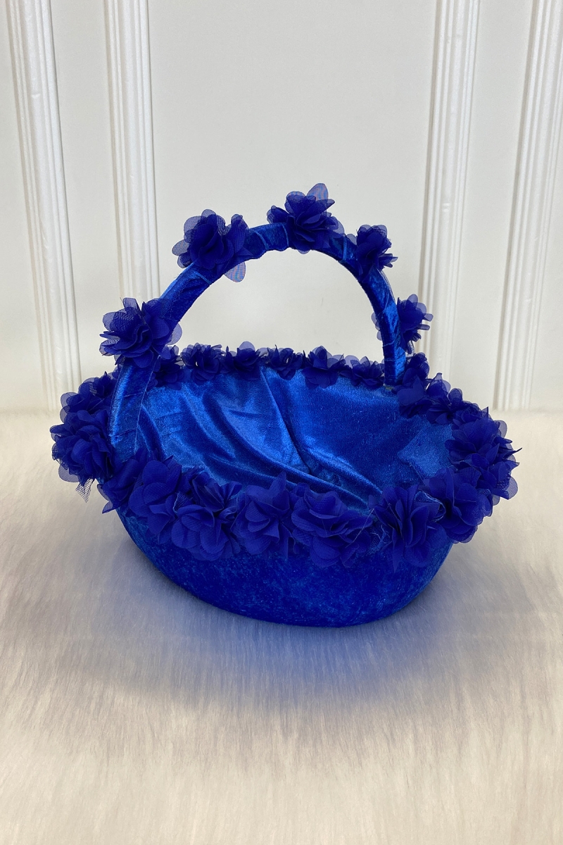 Saks Mavi Gelin Kına Gecesi Sepeti, Düğün, Sünnet, Nikah, Söz, Nişan, Kadife Üç Boyut Lazer Çiçekli