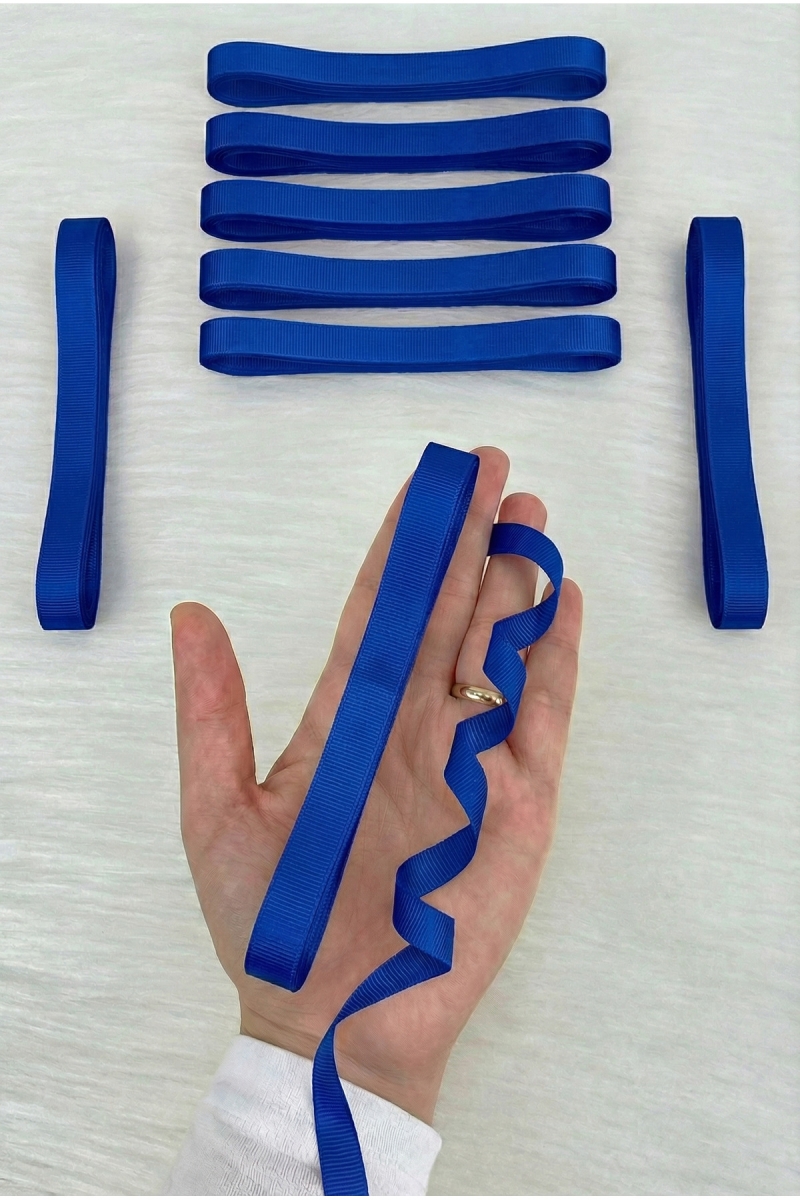 Saks Mavi Grogren Kurdele 1 Cm 10 Metre, Bohça Çeyiz Özel Gün Sünnet Düğün Hediye Paketleme Süsleme