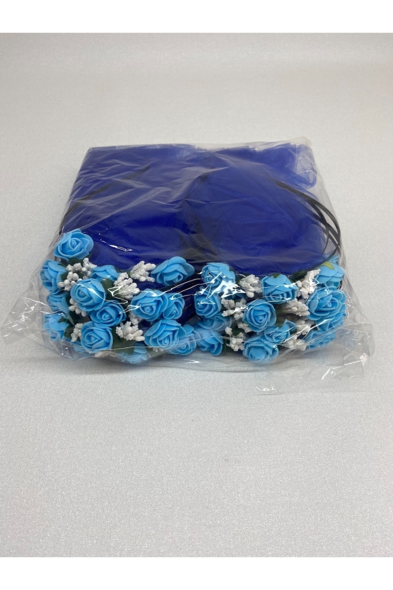 Saks Mavi Nedime Taç 10 Lu Paket Lateks Gül Ve Pıtırcıklı Kına Gecesi Malzemesi