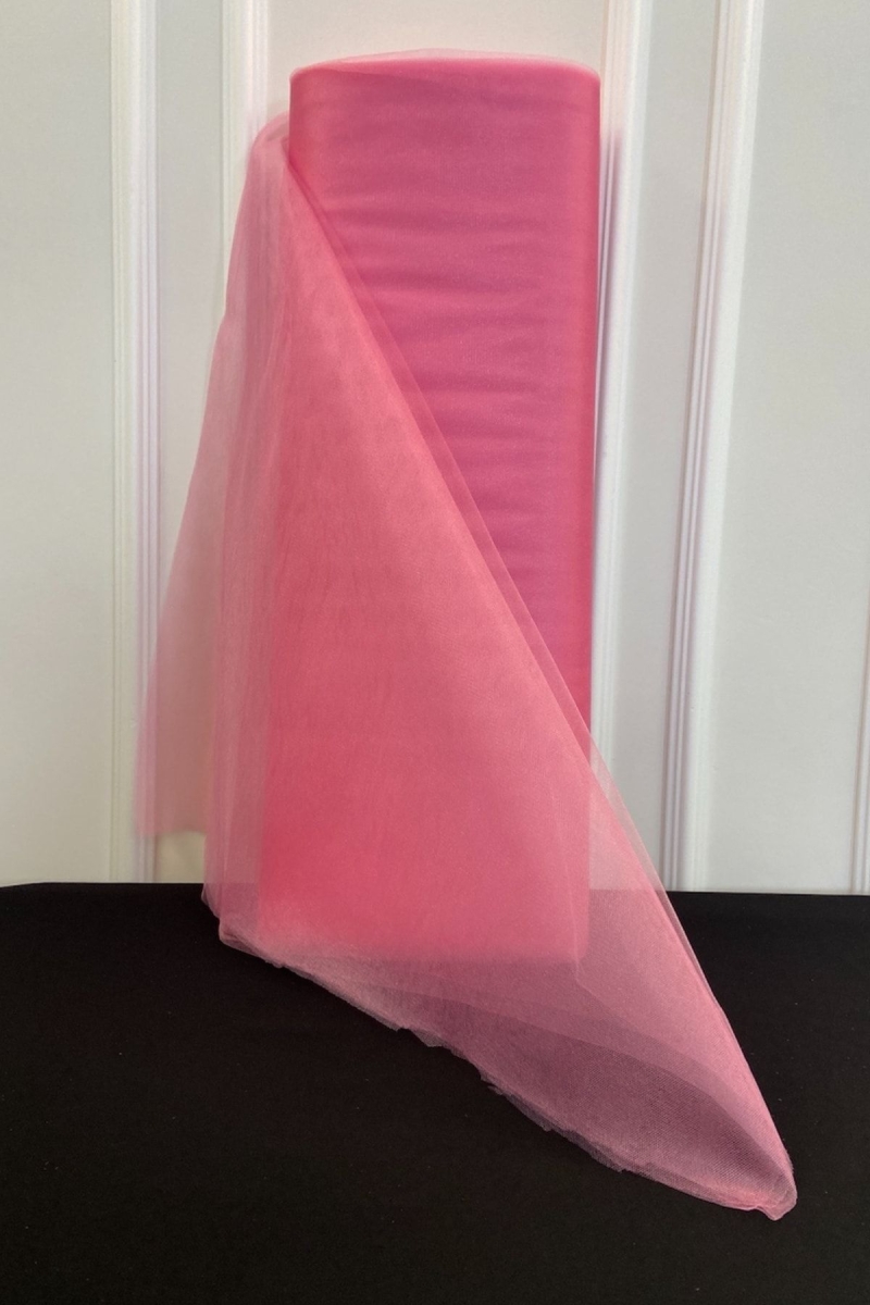 Şeker Pembe Süsleme Tülü, Bohça Çeyiz Gelin Damat Söz Nişan Kapı Konvoy Valiz Hediye Süsü, 100x300cm