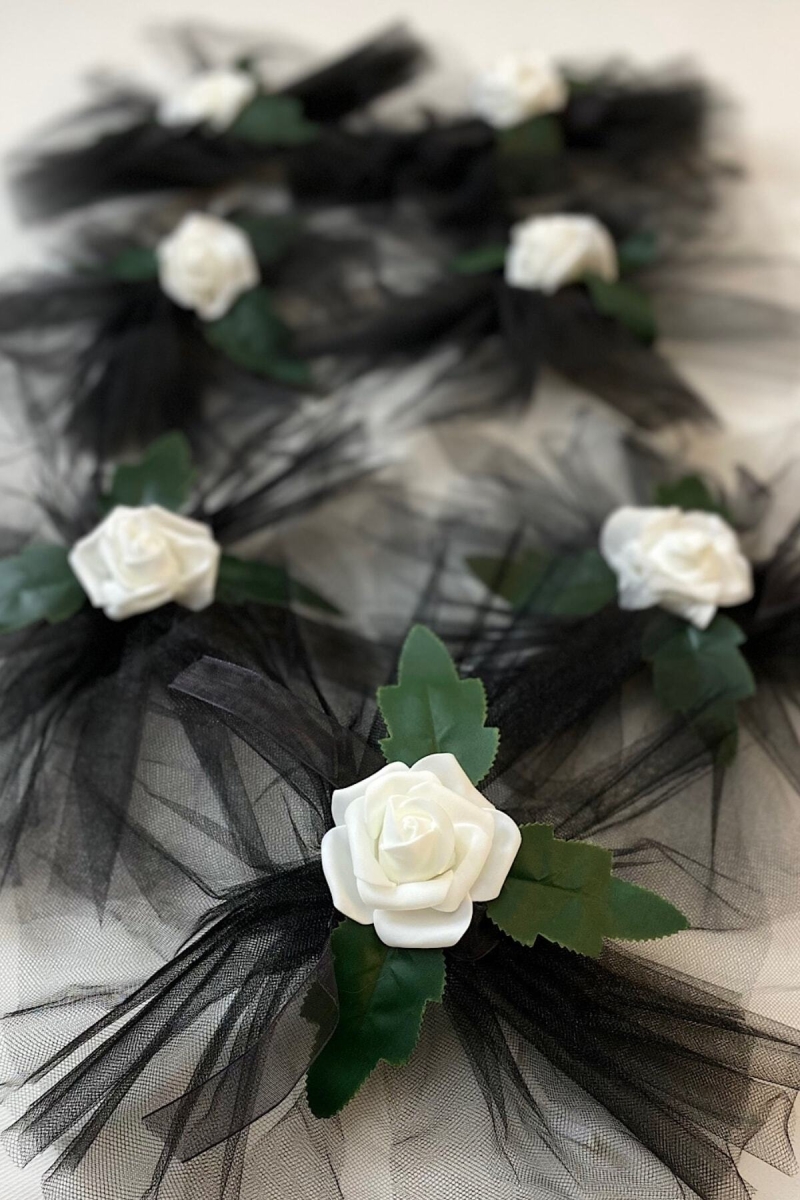 Siyah Damat Bohça Süsü, Konvoy Gelin Arabası Valiz Çeyiz Düğün Nişan Söz Bavul Sünnet Süs 1 Adet